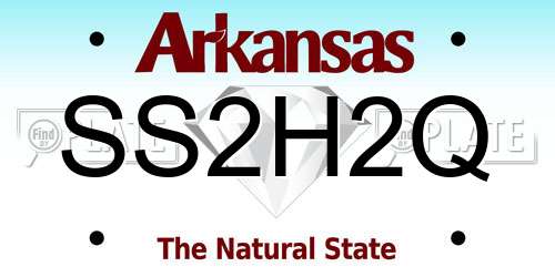 SS2H2Q Arkansas License Plate