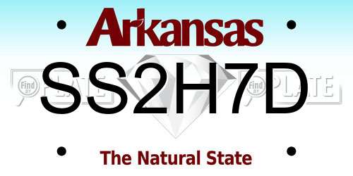SS2H7D Arkansas License Plate