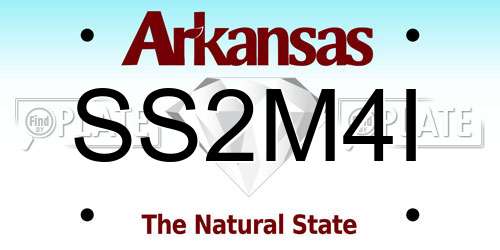 SS2M4I Arkansas License Plate