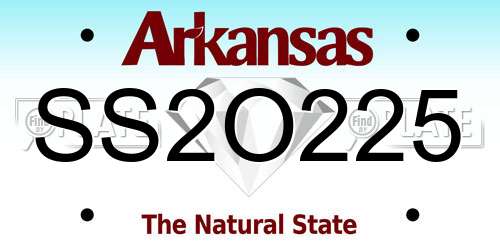 SS2O225 Arkansas License Plate