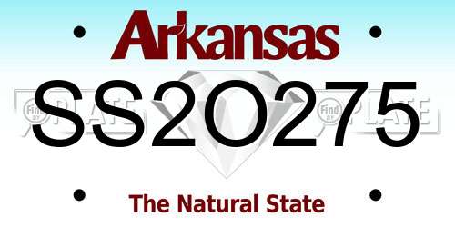 SS2O275 Arkansas License Plate