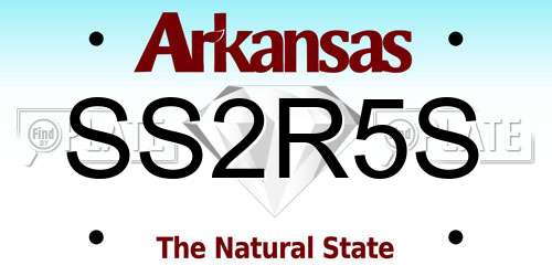 SS2R5S Arkansas License Plate