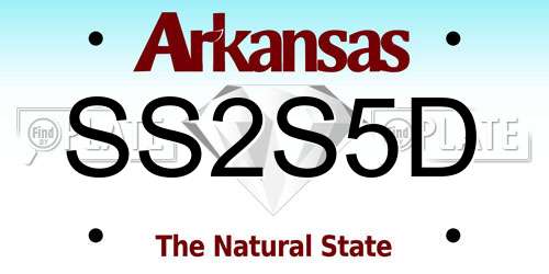 SS2S5D Arkansas License Plate