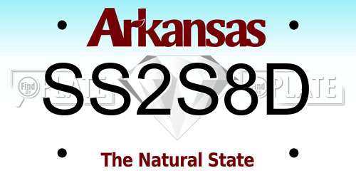 SS2S8D Arkansas License Plate