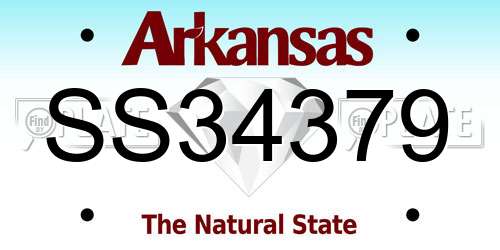 SS34379 Arkansas License Plate