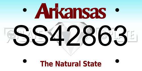 SS42863 Arkansas License Plate
