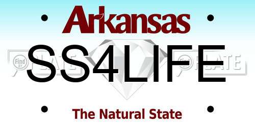 SS4LIFE Arkansas License Plate
