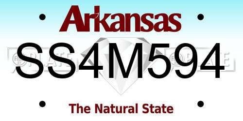 SS4M594 Arkansas License Plate
