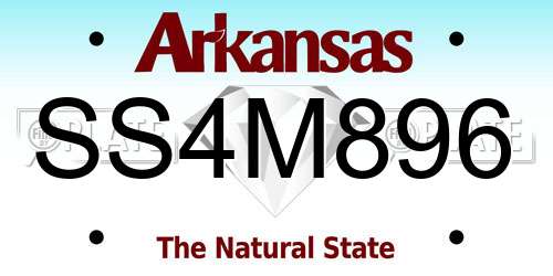 SS4M896 Arkansas License Plate