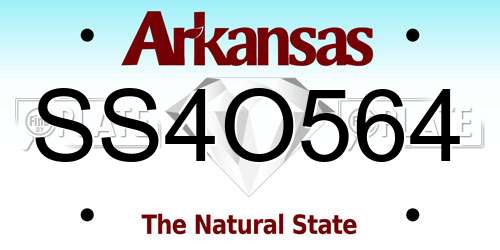 SS4O564 Arkansas License Plate