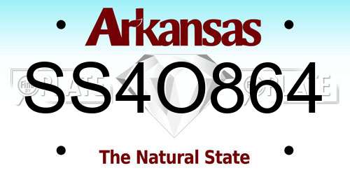 SS4O864 Arkansas License Plate