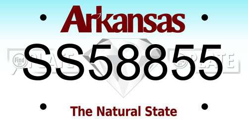 SS58855 Arkansas License Plate