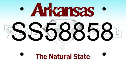 SS58858 Arkansas License Plate