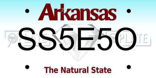 SS5E5O Arkansas License Plate