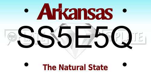 SS5E5Q Arkansas License Plate