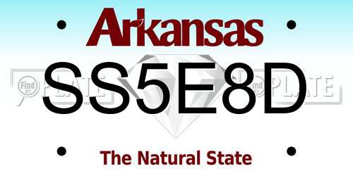 SS5E8D Arkansas License Plate