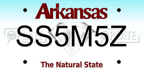SS5M5Z Arkansas License Plate
