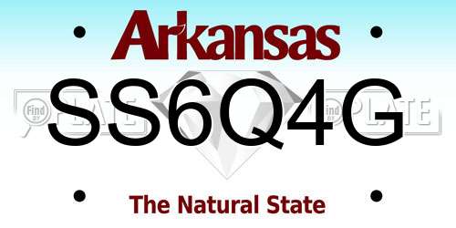 SS6Q4G Arkansas License Plate