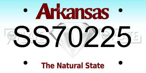 SS70225 Arkansas License Plate