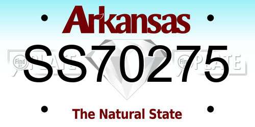 SS70275 Arkansas License Plate