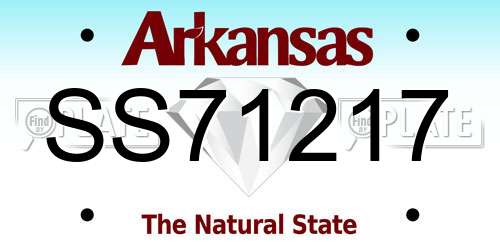 SS71217 Arkansas License Plate