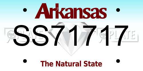 SS71717 Arkansas License Plate