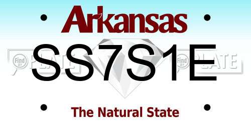 SS7S1E Arkansas License Plate