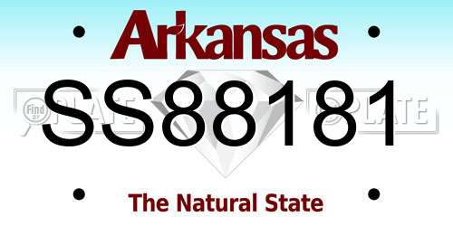 SS88181 Arkansas License Plate