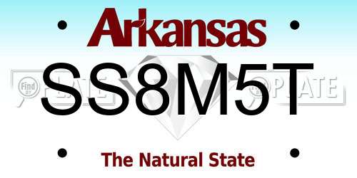 SS8M5T Arkansas License Plate