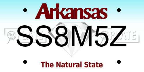 SS8M5Z Arkansas License Plate