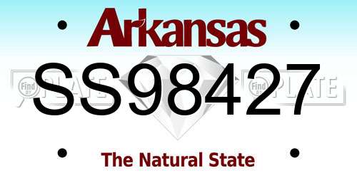 SS98427 Arkansas License Plate
