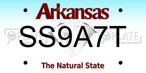 SS9A7T Arkansas License Plate