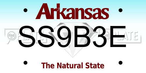 SS9B3E Arkansas License Plate