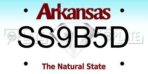 SS9B5D Arkansas License Plate
