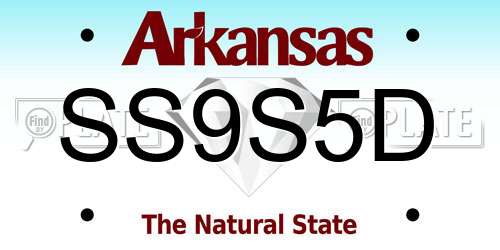 SS9S5D Arkansas License Plate
