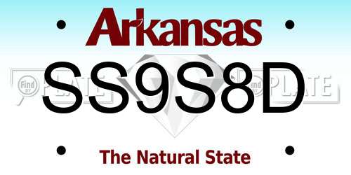 SS9S8D Arkansas License Plate
