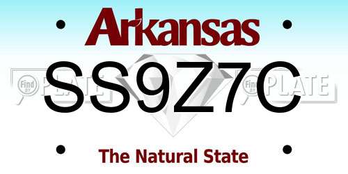 SS9Z7C Arkansas License Plate