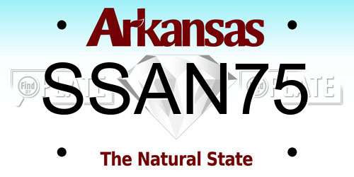 SSAN75 Arkansas License Plate