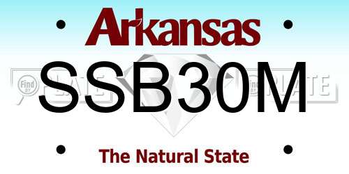 SSB30M Arkansas License Plate