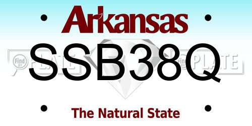 SSB38Q Arkansas License Plate