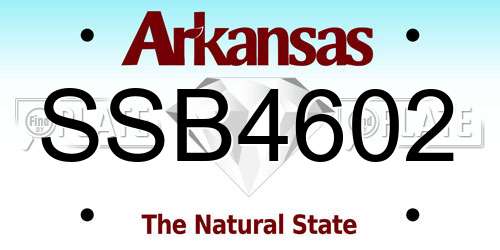SSB4602 Arkansas License Plate