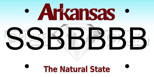 SSBBBBB Arkansas License Plate