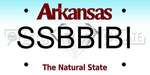 SSBBIBI Arkansas License Plate