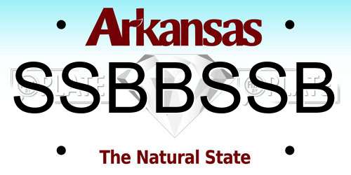 SSBBSSB Arkansas License Plate