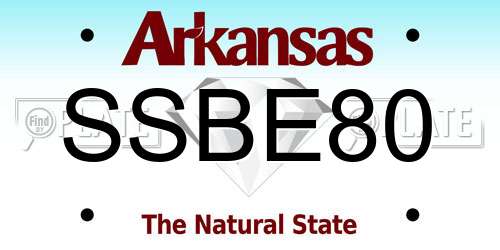SSBE80 Arkansas License Plate