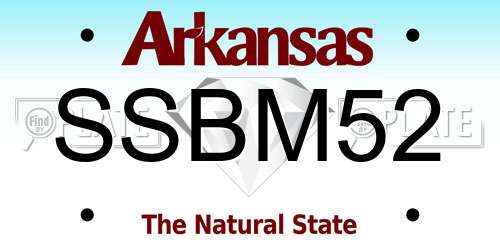 SSBM52 Arkansas License Plate