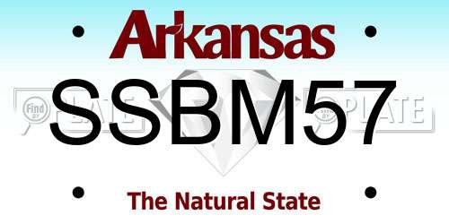 SSBM57 Arkansas License Plate