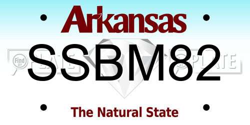 SSBM82 Arkansas License Plate