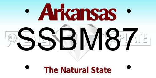 SSBM87 Arkansas License Plate