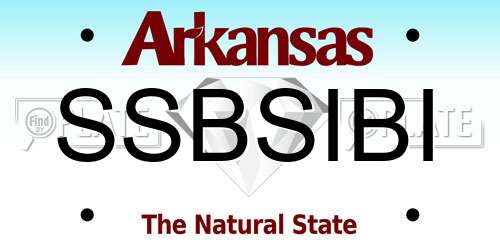 SSBSIBI Arkansas License Plate
